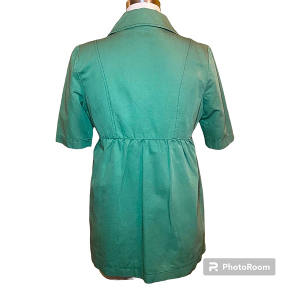 Anthropologie Tulle Brand Green Short Sleeve Jacket Large - Medium - Picture 3 of 6
